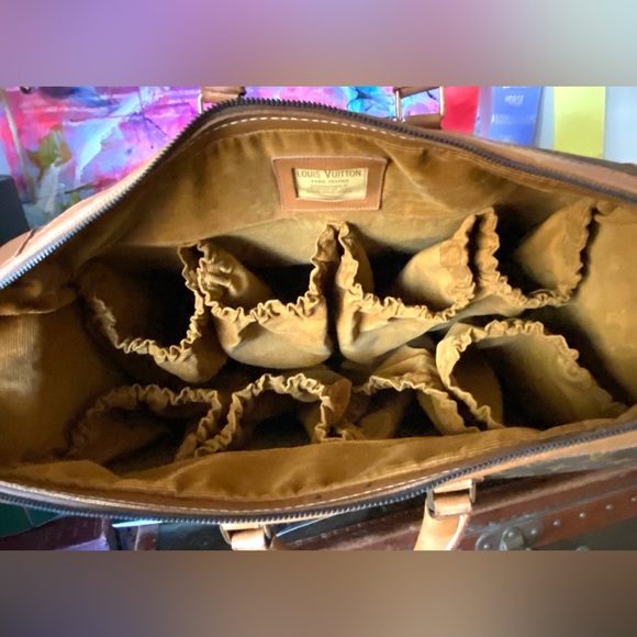 Rare LOUIS VUITTON Travel Case Luggage Tote French Company Shoe Bag Saks Fifth - Picture 3 of 10